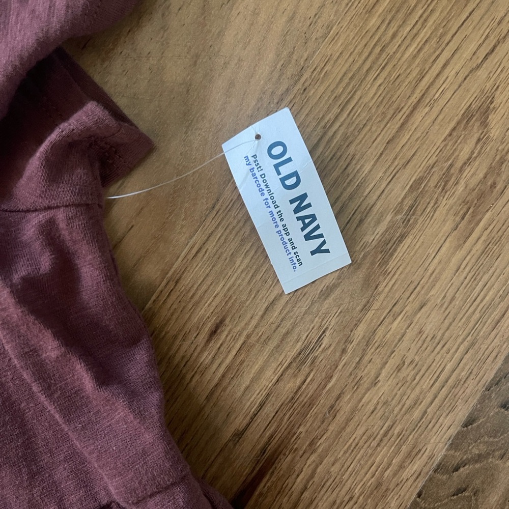 NWT Old Navy Short-Sleeve Tiered Slub-Knit Mini Swing Dress - Picture 3 of 5